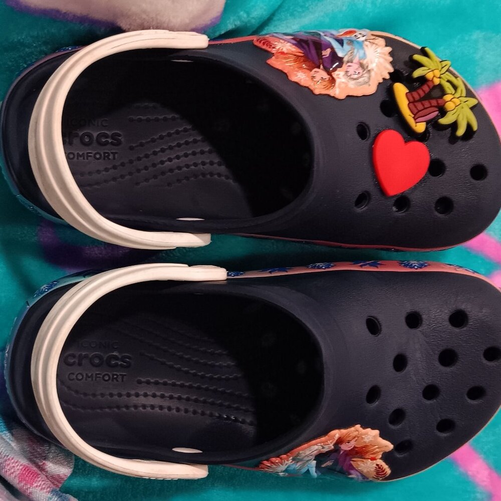 Disney Frozen II Iconic Comfort Crocs / Little Kid size 12 - Picture 9 of 9